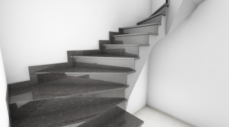 Steel Grey Steintreppe